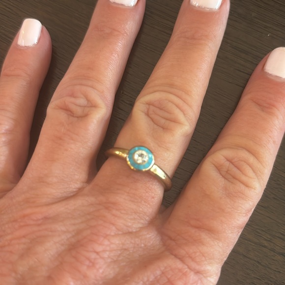 Henri bendel Gold and Turquoise Ring - Picture 1 of 3